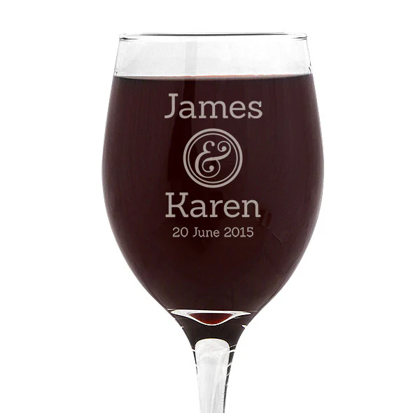 Couples Design Wine Glass - Image 3